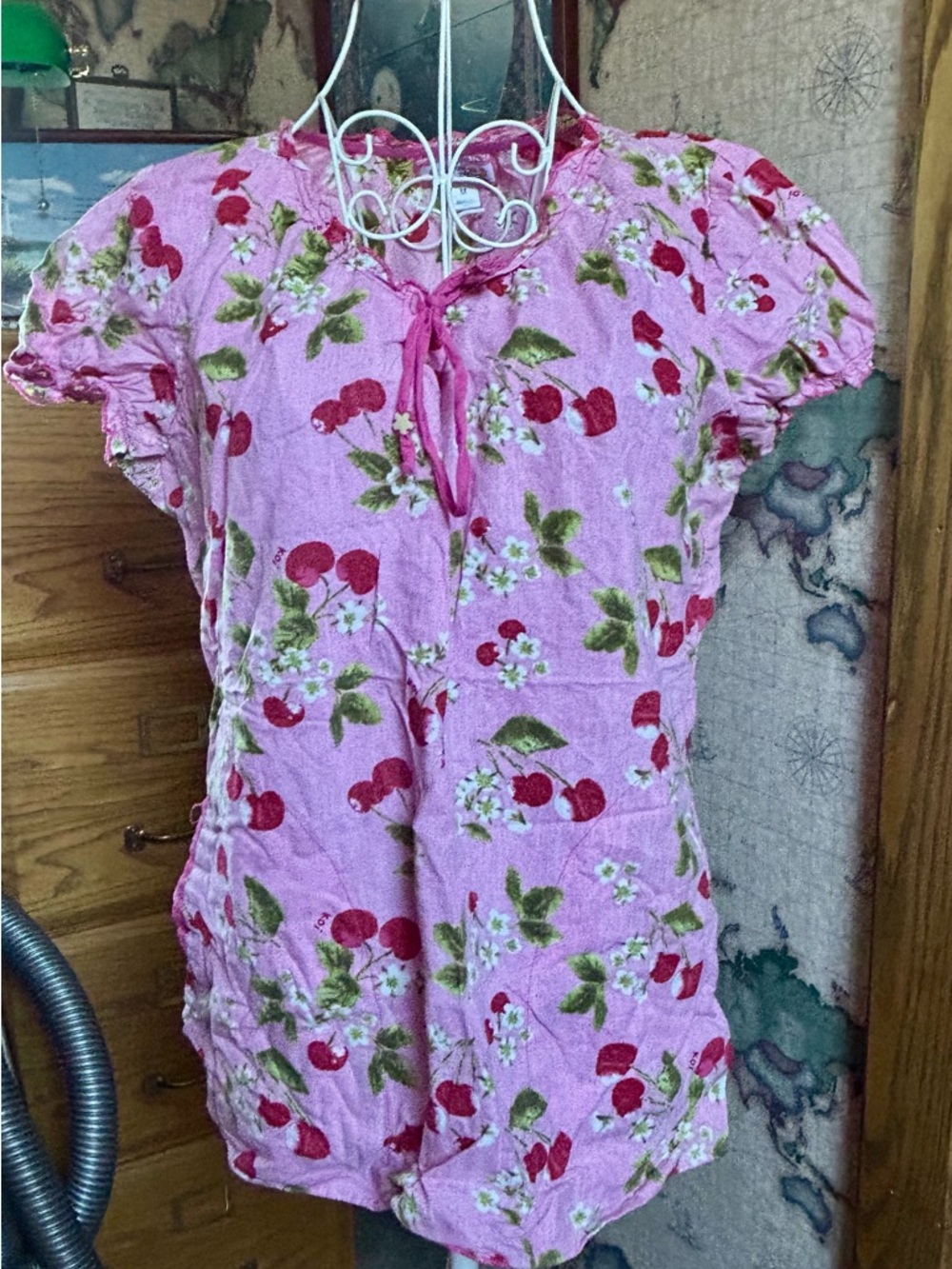 Koi Cherry Scrub Top